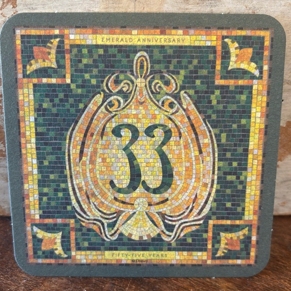 Pack of 10 Disneyland’s Exclusive Club 33 Emerald Anniversary Coasters. - Picture 2 of 5